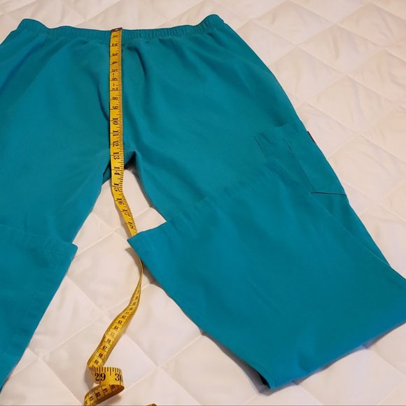 Dickies Scrub Pants with Elastic Waistband- Aqua - Picture 8 of 9